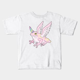 Pink Frog Unicorn Kids T-Shirt